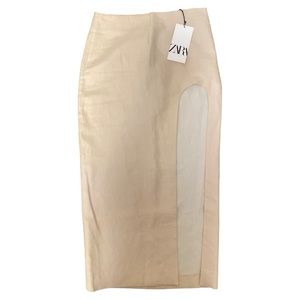 ZARA LINO SKIRT SIZE XS